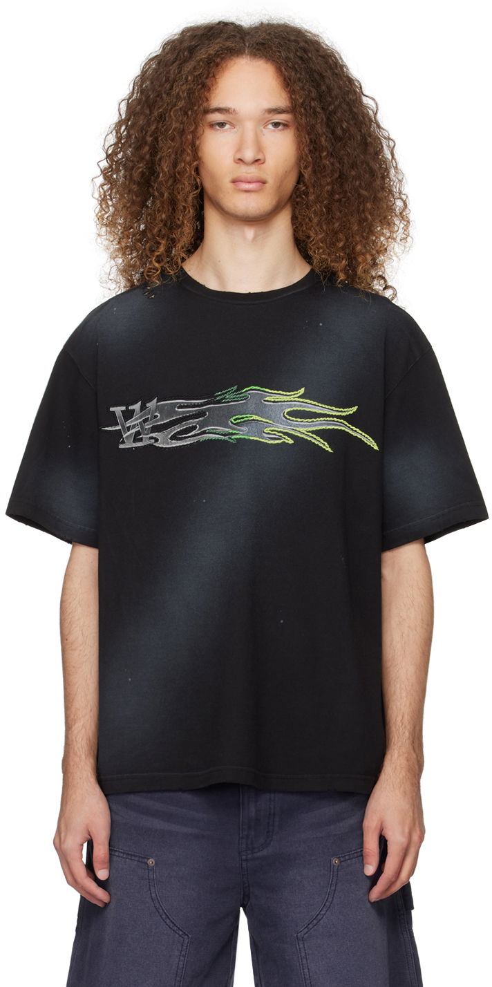 T-paita We11done We11done Men's Graphic Print  T-Shirt Musta | WD-TT0-24-751-U-BK
