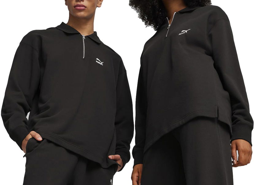 Huppari Puma Better Classics Polo Crew Sweatshirt F01 Musta | 624251-01
