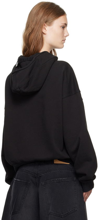 Huppari We11done We11done Cropped Zip-Up Hoodie Musta | WD-TJ2-24-853-U-BK, 2