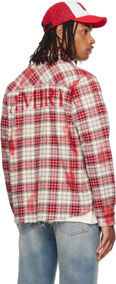 Paita AMIRI MA Quad Bleach Distressed Plaid Flannel Shirt Monivärinen | AMSTFL1014, 2