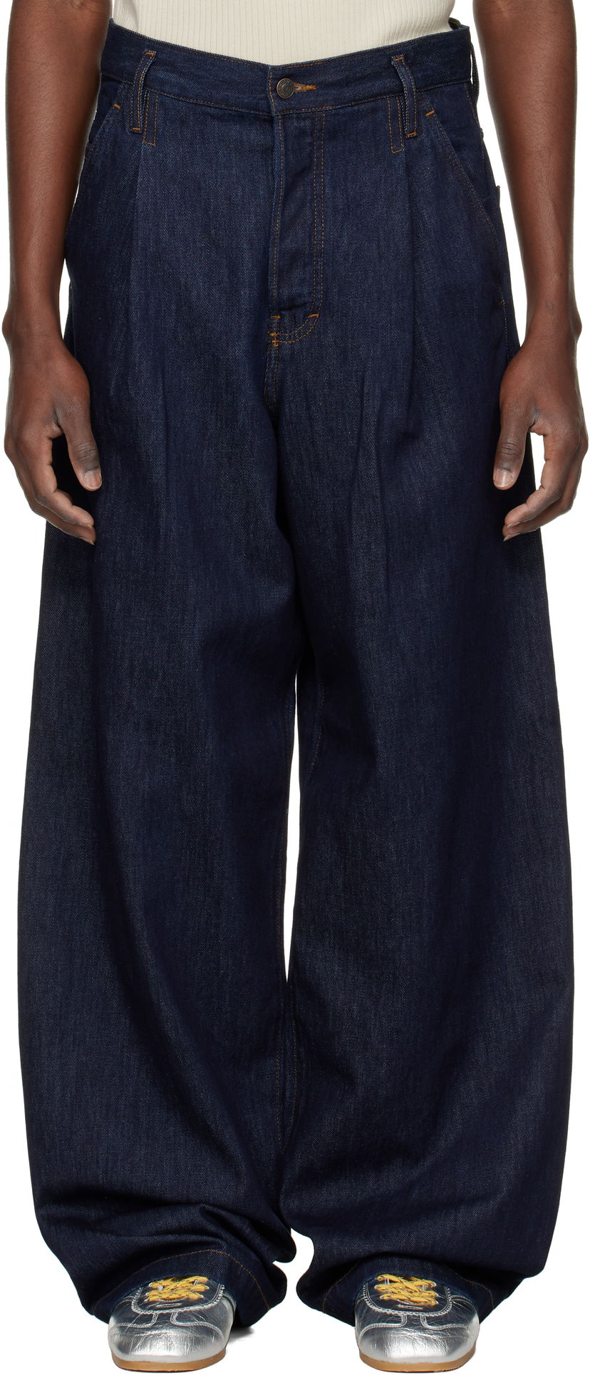 Jeans Dries Van Noten Dries Van Noten Pleated Jeans Sininen | 251-020923-1552
