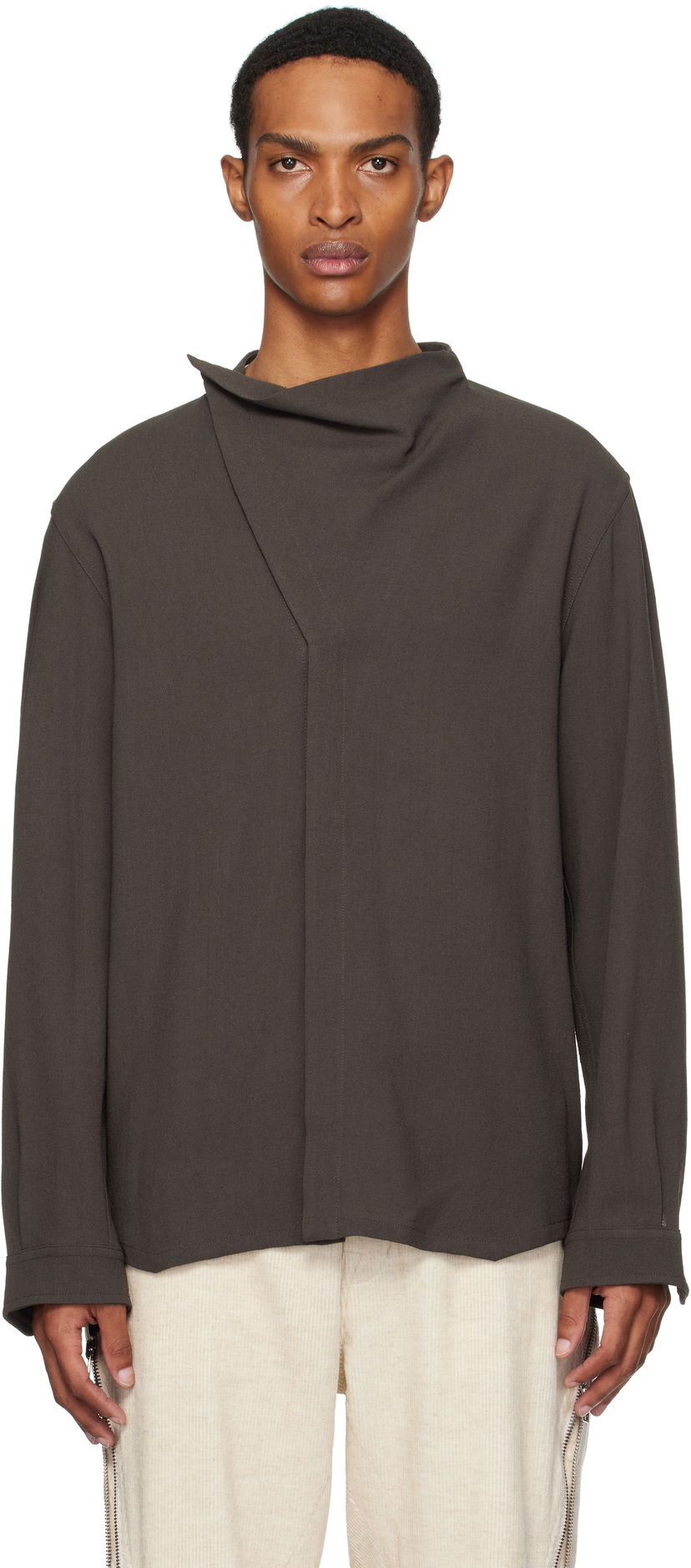 Paita Rick Owens Rick Owens Concordians Island Shirt Harmaa | RU02E1299 WA