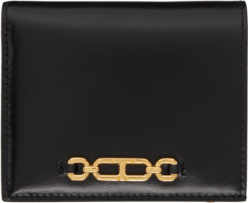 Lompakko Tom Ford Tom Ford Palmellato-Effect Compact Leather Wallet Musta | S0485-LCL056X
