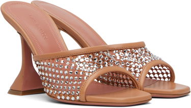 Kengänhoito Amina Muaddi Amina Muaddi Lupita Crystal Net Heeled Sandals Beige | LUPITA CRYSTAL NET SLIPPER 95, 3