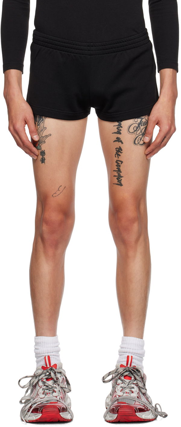 Shortsit Balenciaga Black Drawstring Shorts Musta | 767864-TMV15-1000, 0