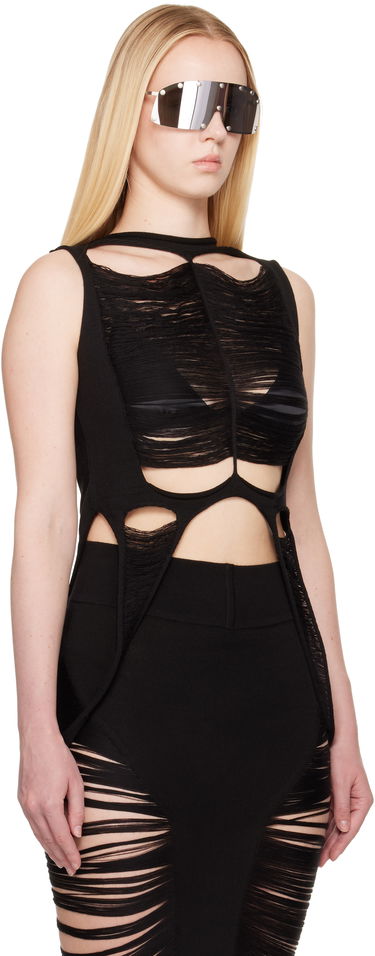 Tankkitoppi Rick Owens Rick Owens Hollywood Tanja Destroyed Tank Top Harmaa | RO01E7615 KGRIDM, 4