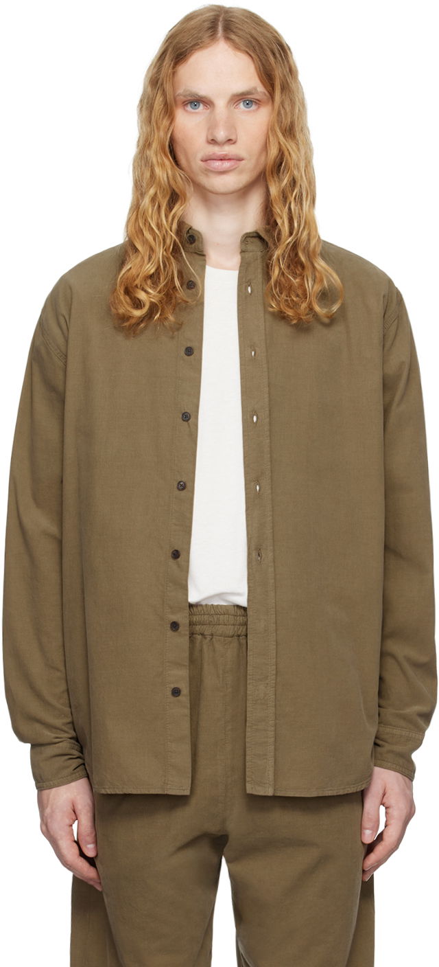 Paita The Row The Row Ruskin Button-Down Shirt Ruskea | 755-W2963