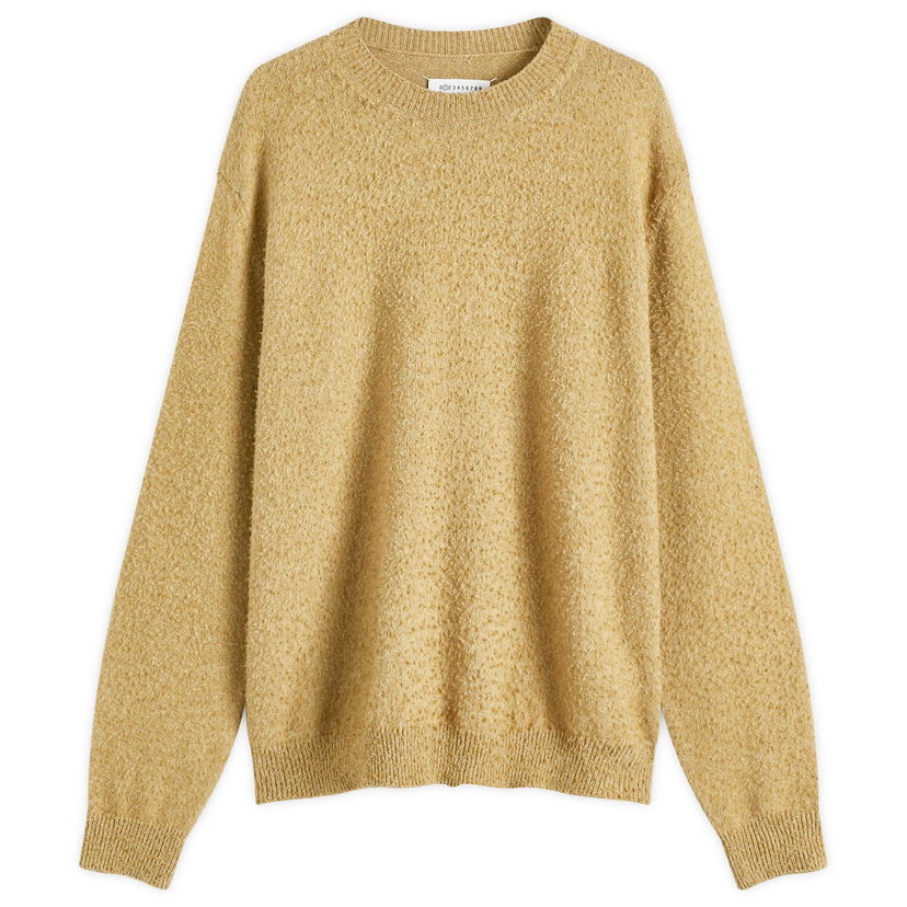 Villapaita Maison Margiela Maison Margiela Crewneck Wool-Cotton Knit, Size Large Keltainen | S50HL0033-M13108-725M