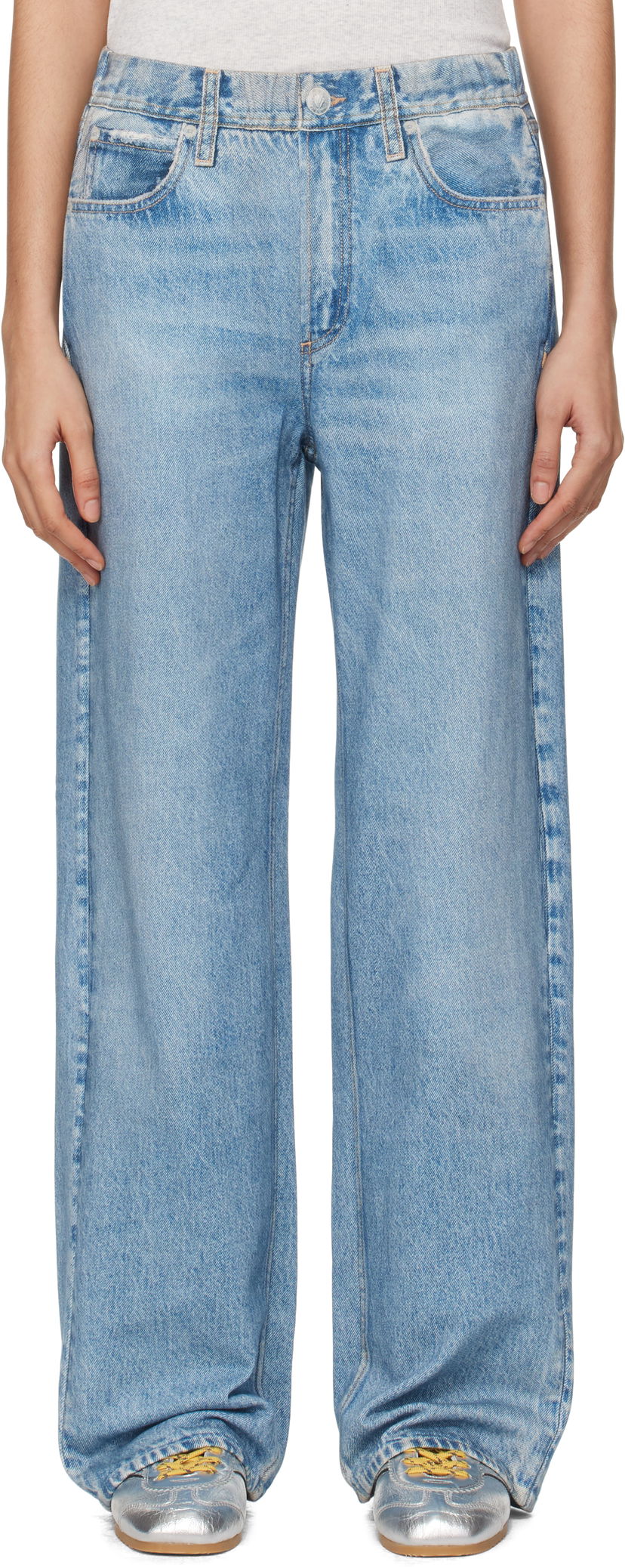 Jeans rag & bone Miramar Terry Wide-Leg Lounge Pants Sininen | WCW24F70028202