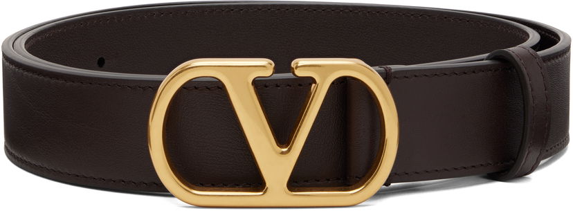 Vyöt Valentino Valentino Garavani VLogo Signature Calfskin Belt Ruskea | 7Y2T0SM3IYR