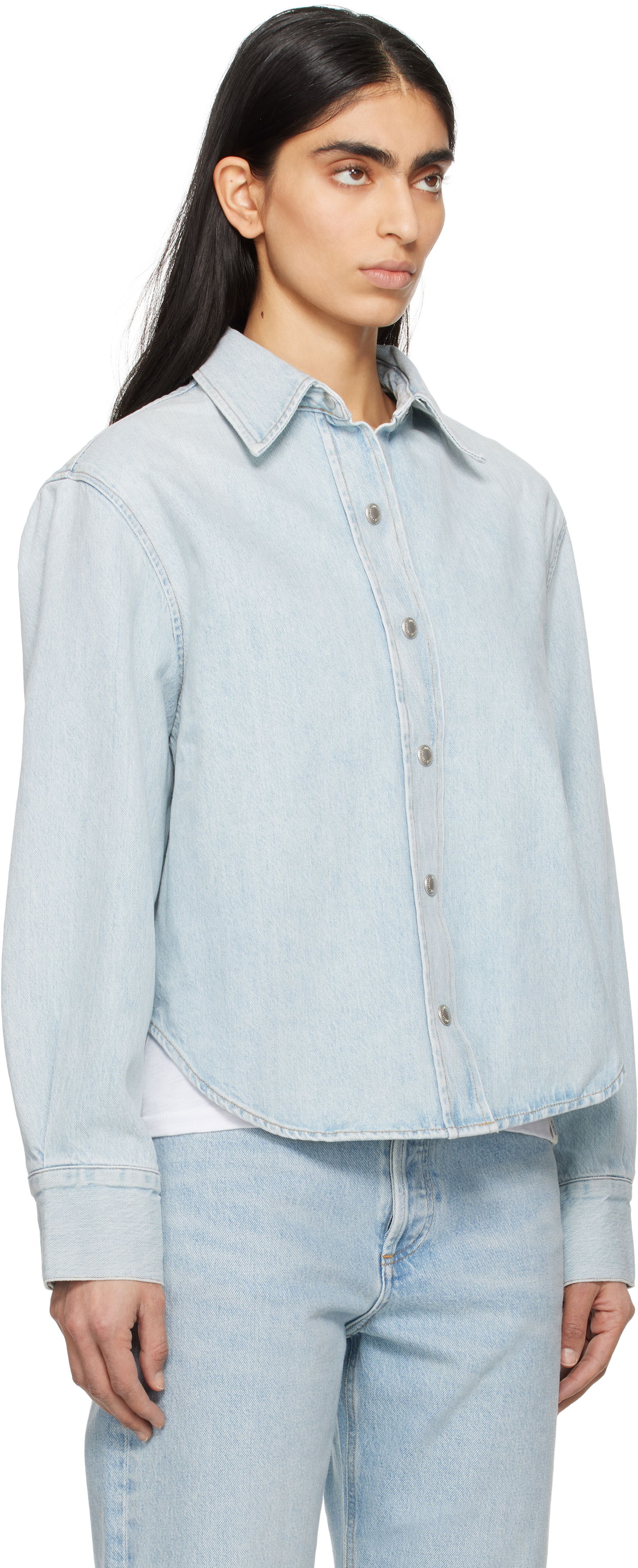 Paita AGOLDE AGOLDE Laurel Denim Button-Up Shirt Sininen | A7358-3018, 1