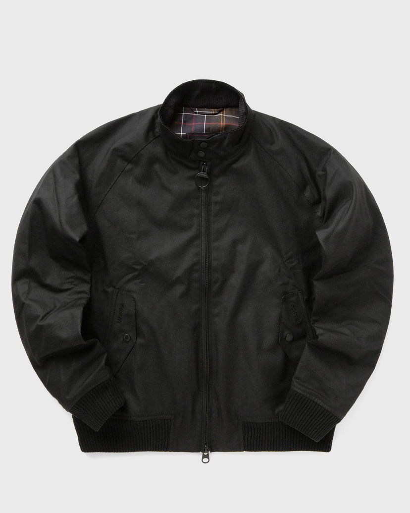 Bomber-takki Barbour Porton Wax Bomber Jacket Musta | MWX2237BK11