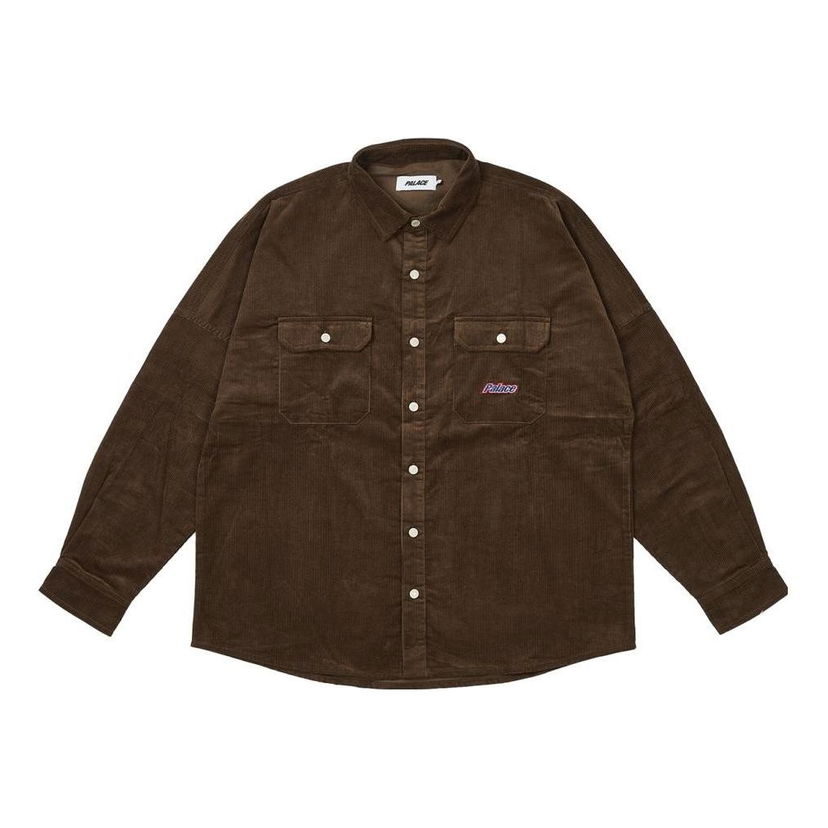 Paita Palace Corduroy Button-Up Shirt Ruskea | P25SHT037