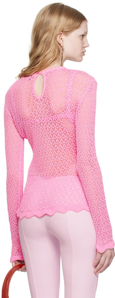 Villapaita Blumarine Pink Scalloped Sweater Vaaleanpunainen | P344M026A, 2