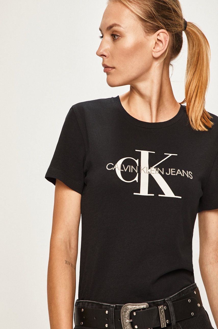 T-paita CALVIN KLEIN Tee Musta | J20J207878, 0