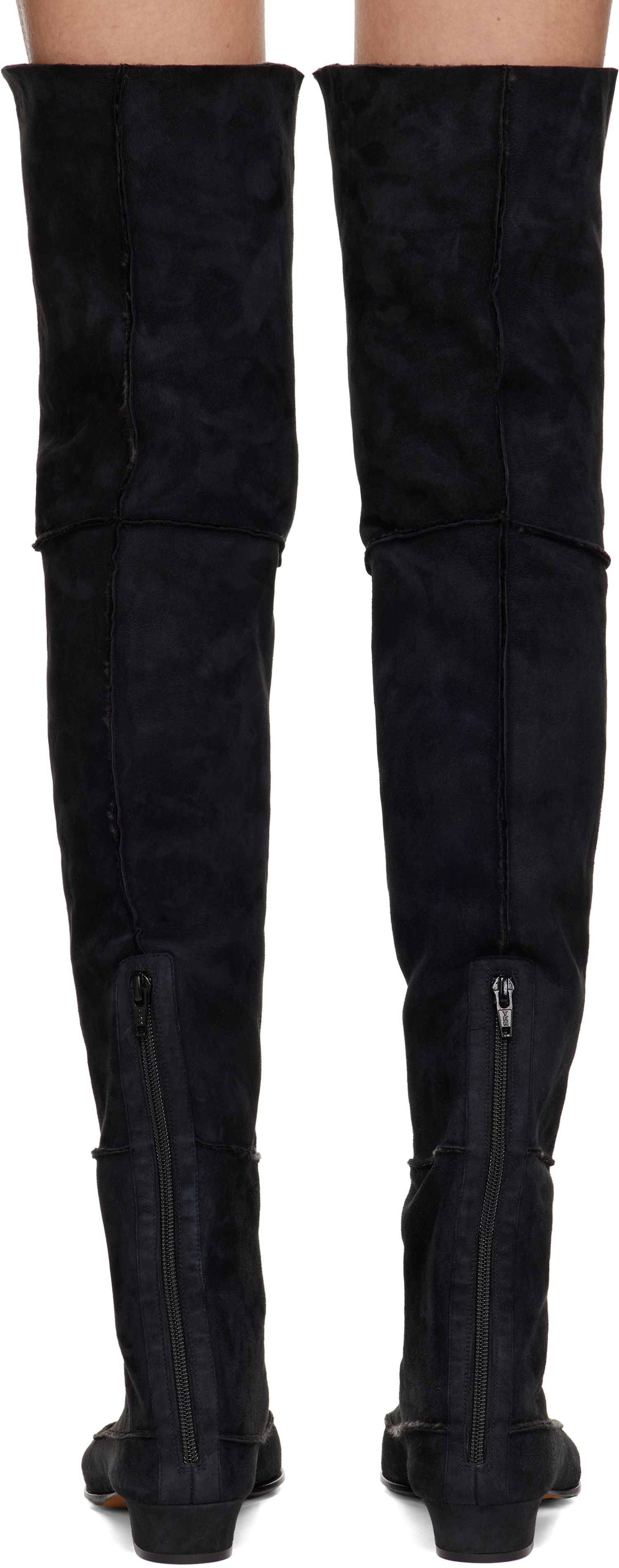 Tennarit ja kengät The Row Suede Over-The-Knee Boots Musta | F1530-SH01, 1
