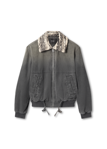 Takki AXEL ARIGATO Denim Jacket with Faux Fur Collar Harmaa | A3157003, 1