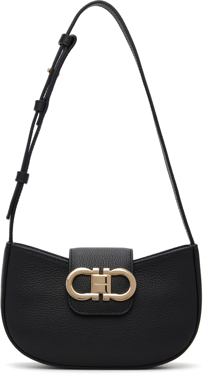 Käsilaukku FERRAGAMO Salvatore Ferragamo Double Gancini Mini Bag Musta | 785940