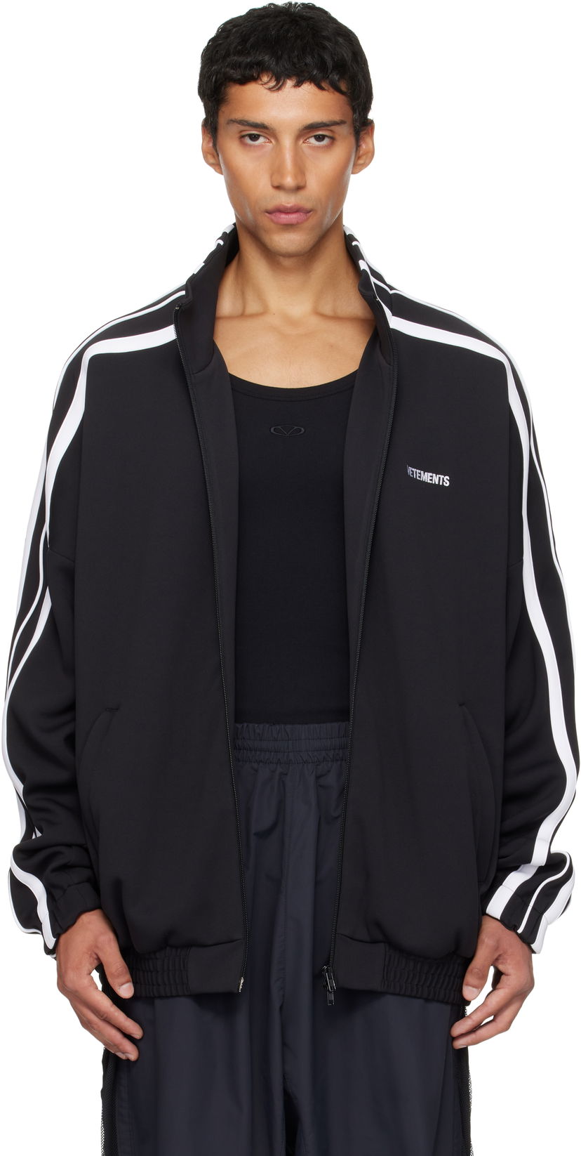 Takki VETEMENTS VETEMENTS Gym Track Jacket Musta | UH76GJ300B