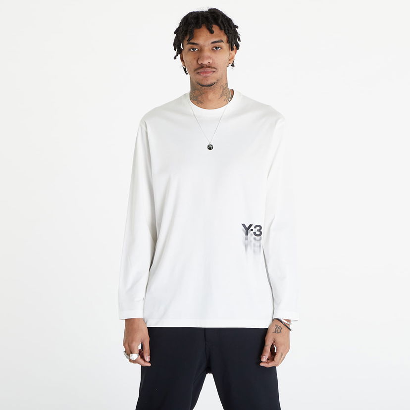 T-paita Y-3 Graphic Long Sleeve Tee UNISEX Off White Valkoinen | IZ3121