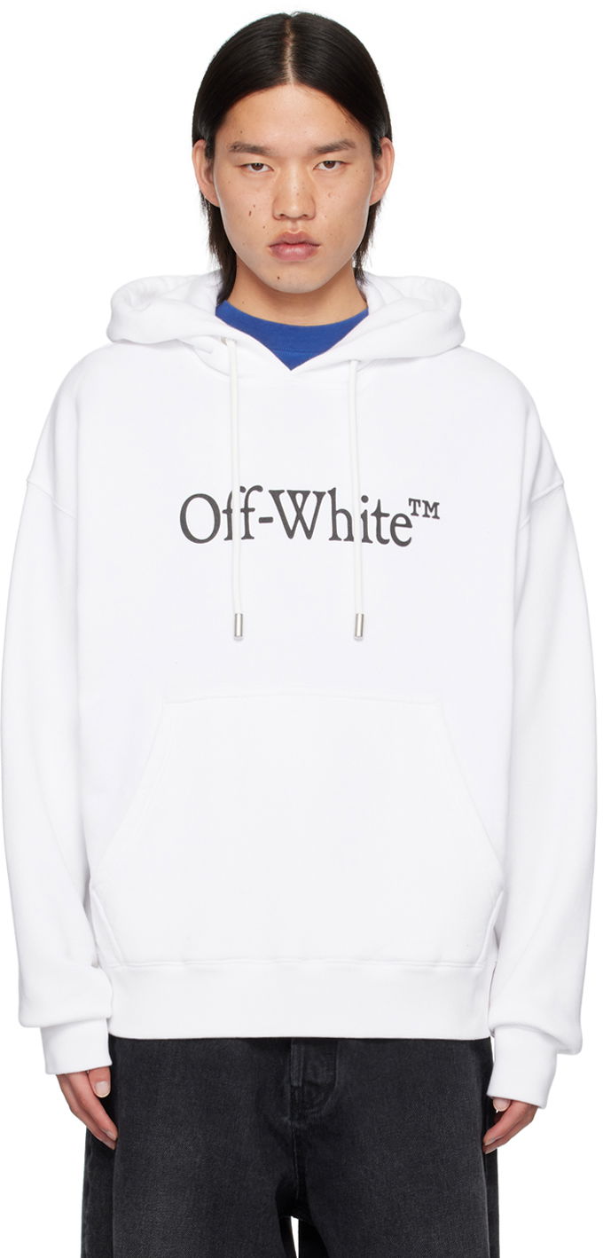 Huppari Off-White White Big Bookish Skate Hoodie Valkoinen | OMBB085C99FLE0120110