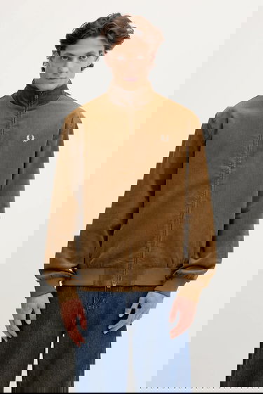 Takki Fred Perry Fred Perry Corduroy Harrington Jacket Ruskea | J8546, 0