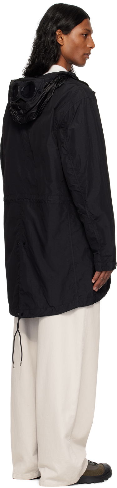 Tuulitakki C.P. Company C.P. Company Flatt Nylon Goggle Fishtail Parka Musta | 18CMOW064A-005991G, 2