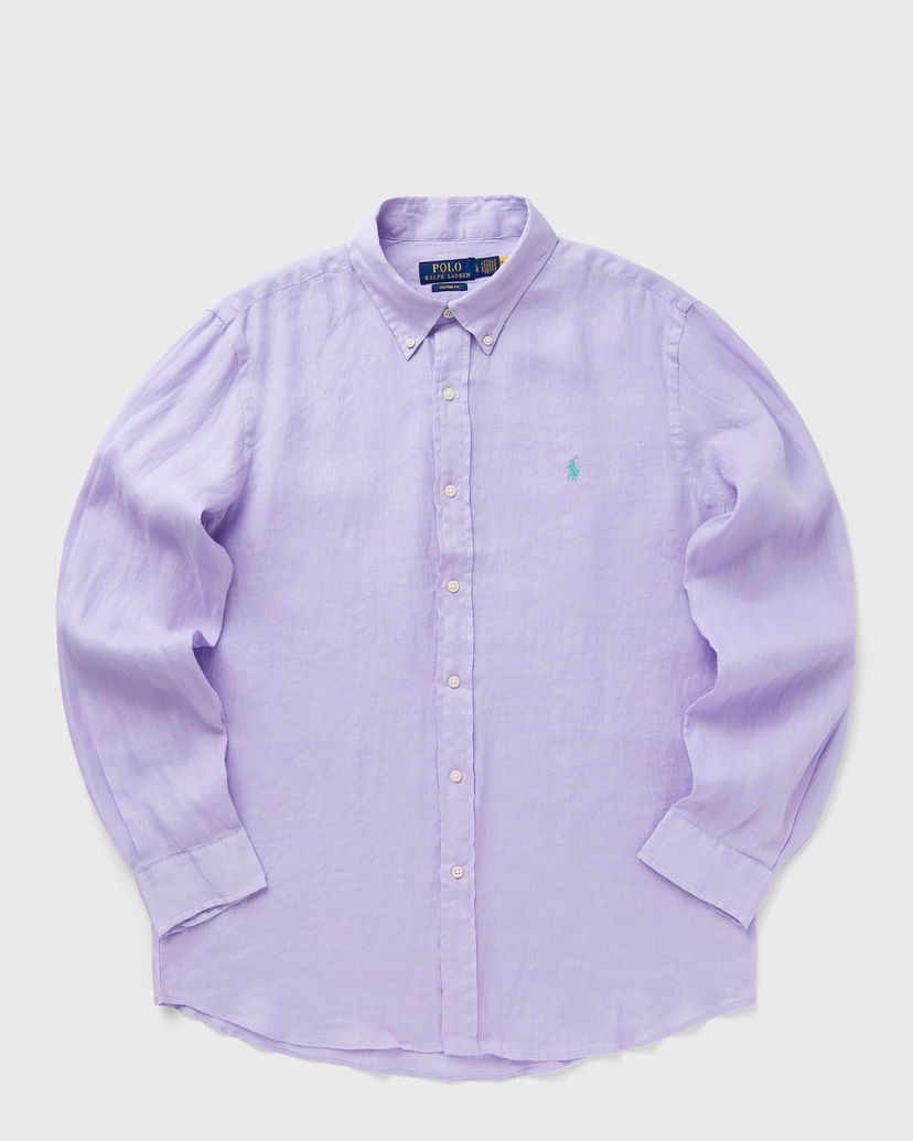 Paita Polo by Ralph Lauren Ralph Lauren Custom Fit Linen Long Sleeve Shirt Violetti | 710966294014