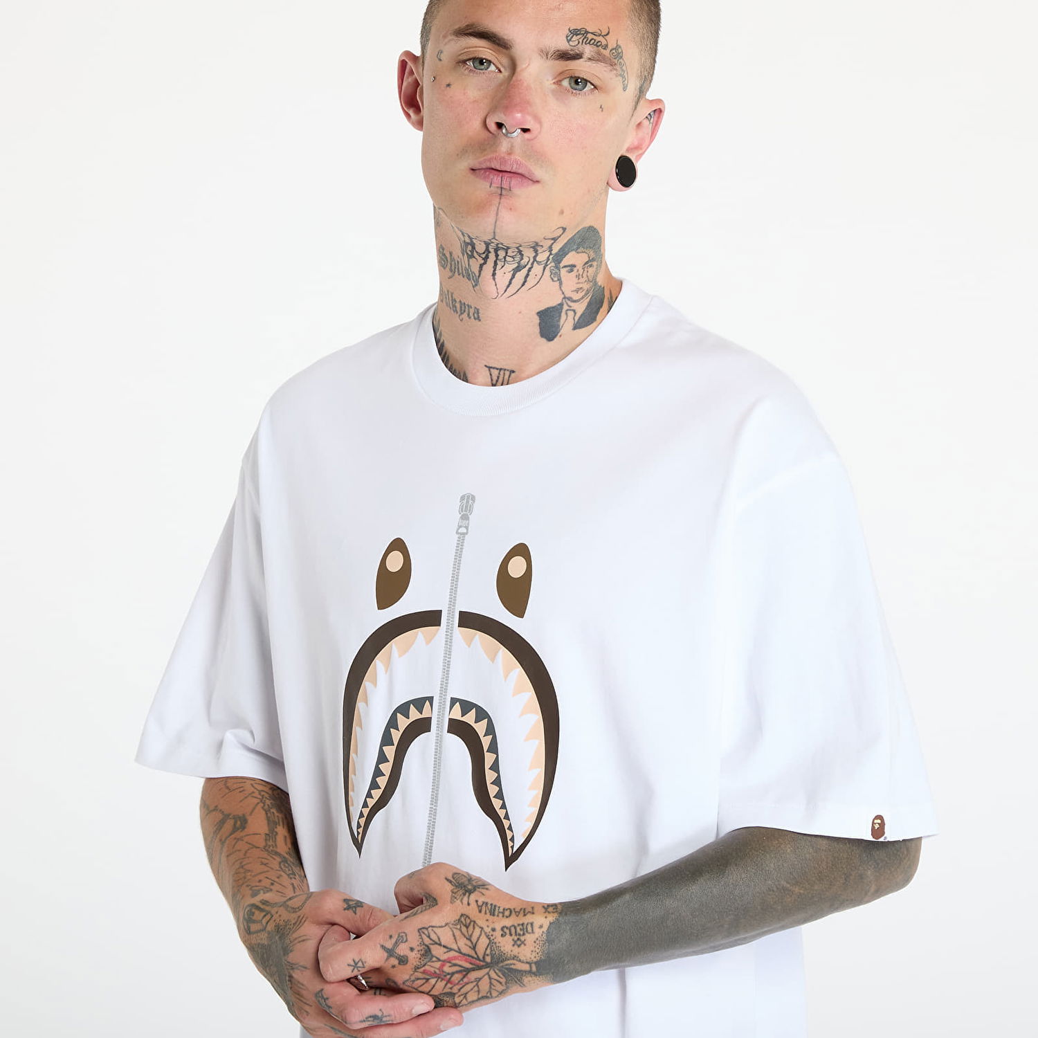 T-paita BAPE Shark Tee White Valkoinen | 001TEK701312M WHT, 1