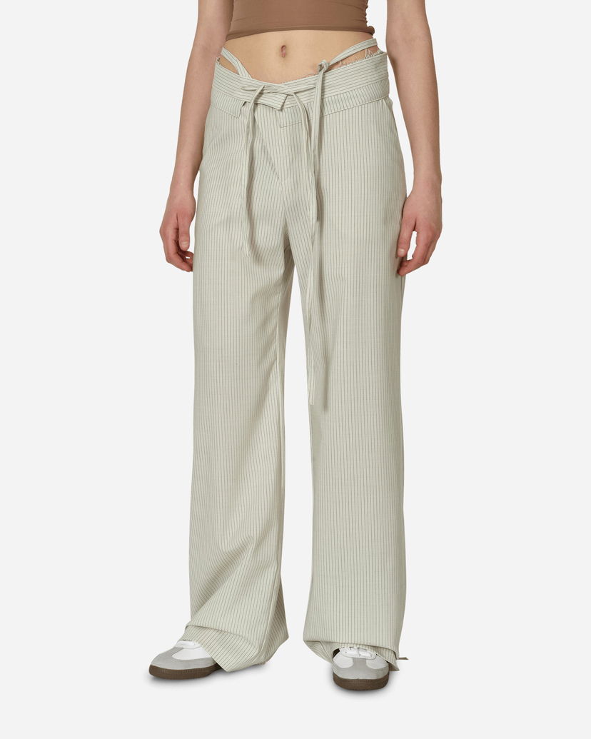 Housut Ottolinger Double Fold Suit Pants Pinstripe Beige | 2302412 CREAMP