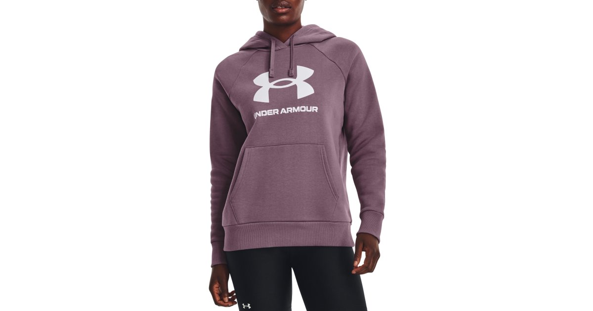 Huppari Under Armour Rival Fleece Big Logo Hoodie Violetti | 1379501-500, 1