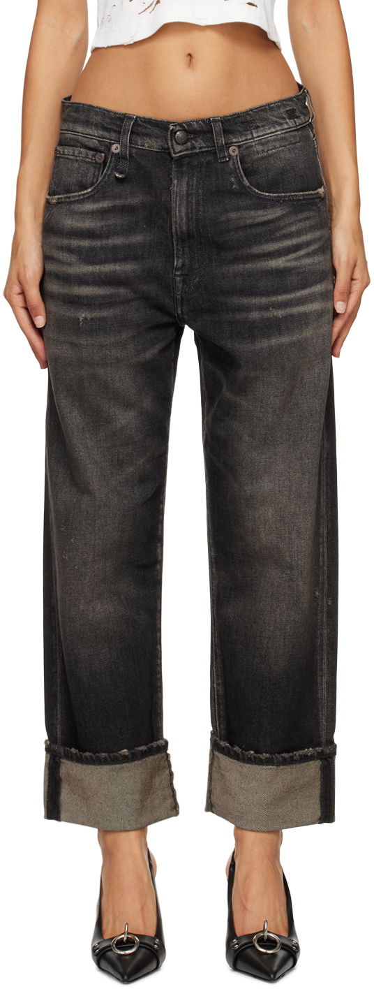 Jeans R13 R13 Cuffed X-Boyfriend Jeans Musta | R13WD111-D152C