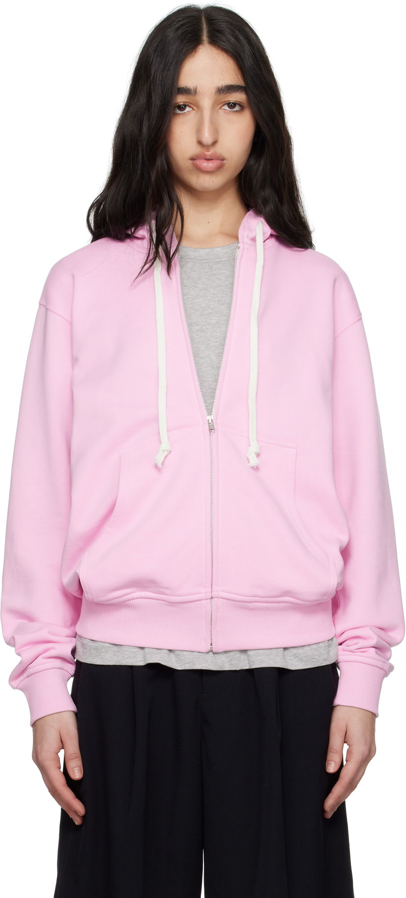 Huppari Comme des Garçons Comme des Garçons Shirt Zip Hoodie Vaaleanpunainen | FO-T018-051