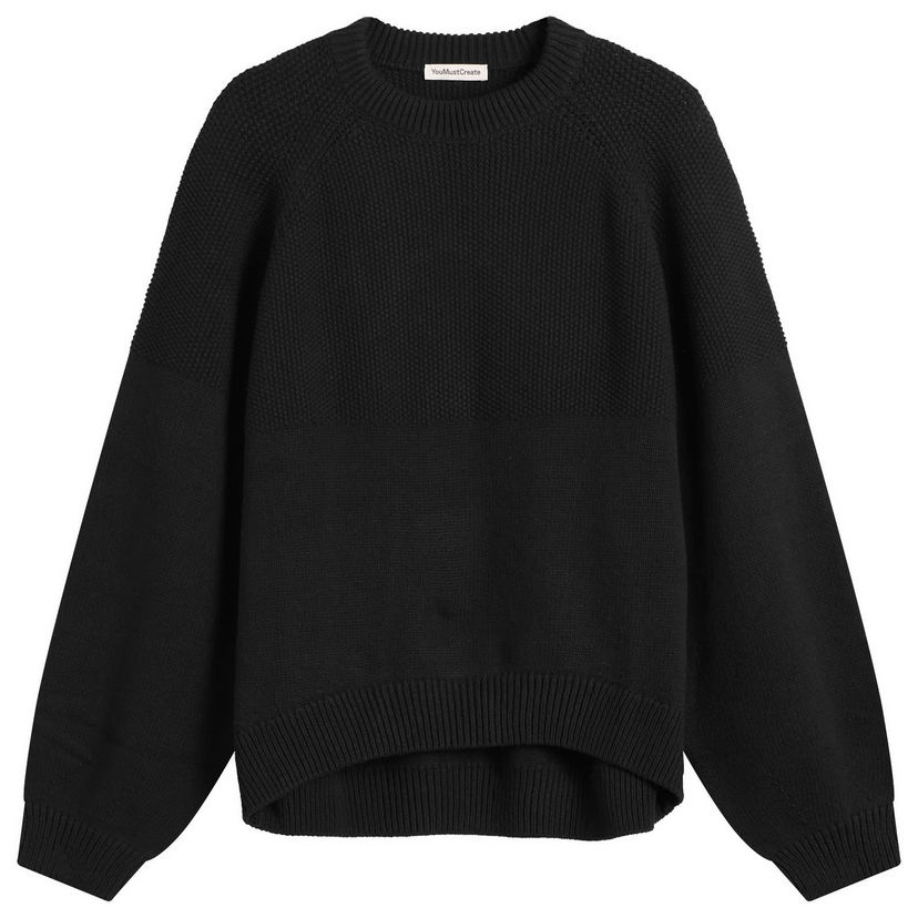 Villapaita YMC Bellow Sleeve Knit Sweater Musta | Q8ZAK-01