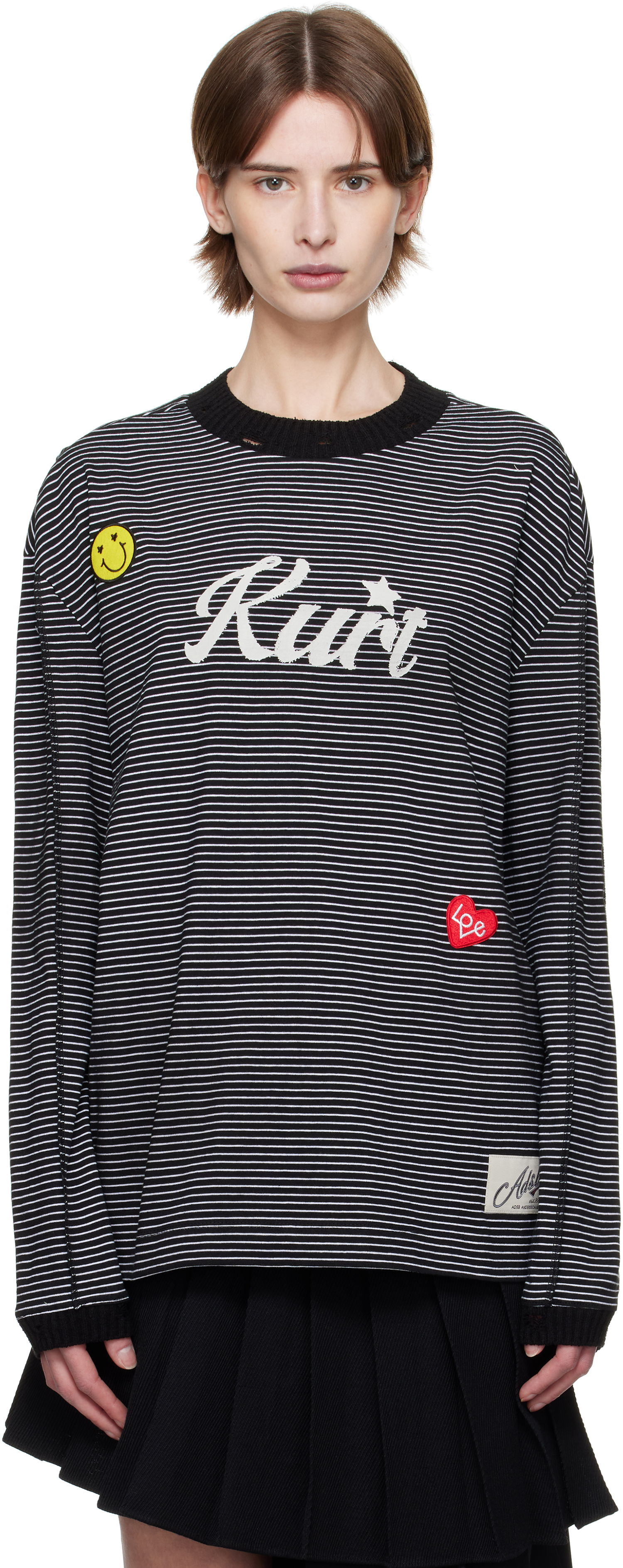 Villapaita Andersson Bell Andersson Bell Kurt Striped Long Sleeve T-Shirt Musta | atb1247m, 0