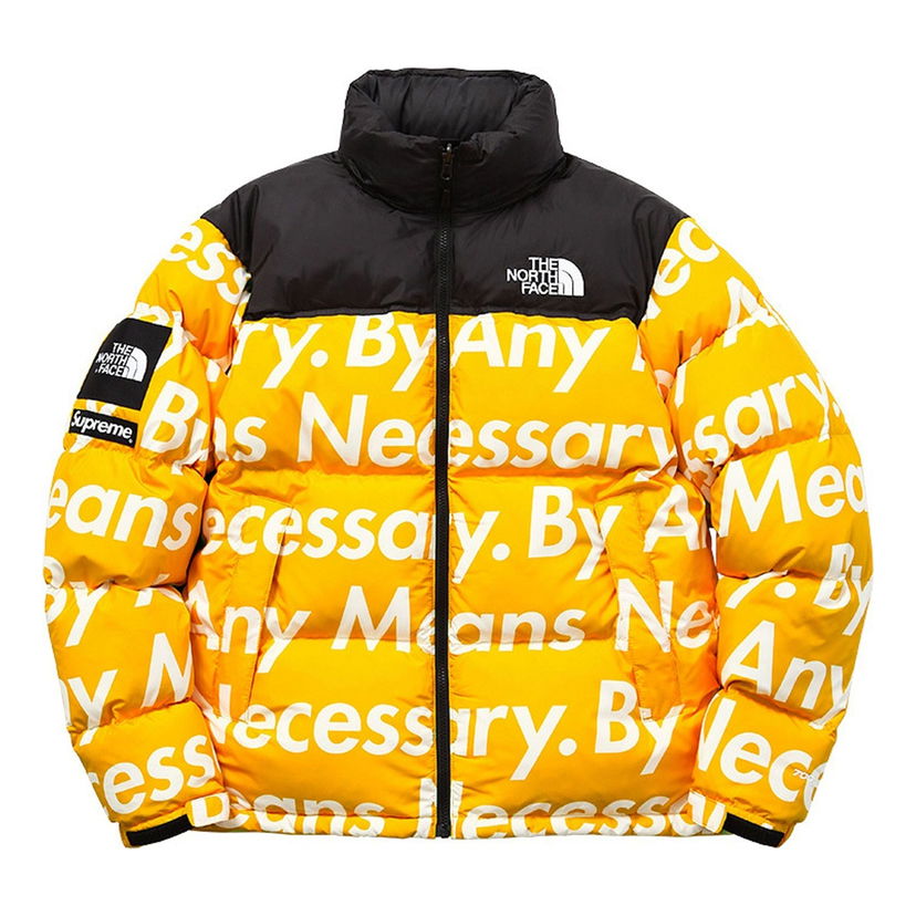 Puffer takki Supreme FW15 North Face By Any Means Nuptse Jacket Keltainen | SUP-FW15-622