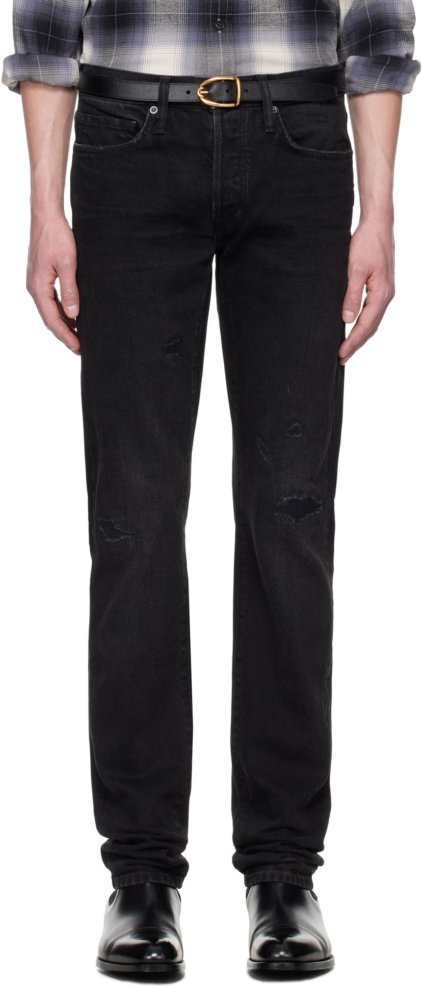 Jeans Tom Ford TOM FORD Stretch Straight Fit Jeans Musta | DPH001-DMC058S25