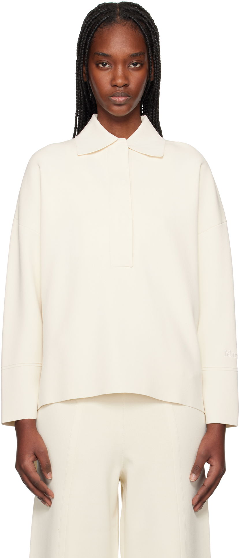 Villapaita Max Mara Max Mara Vand Polo Shirt Valkoinen | 2511361068600