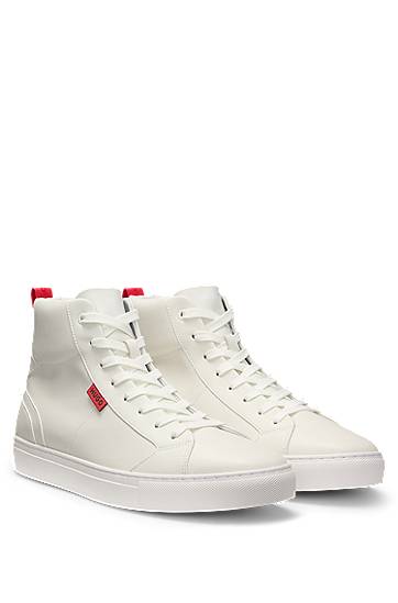 Vaatteet BOSS High-top Faux Leather Valkoinen | 50537334