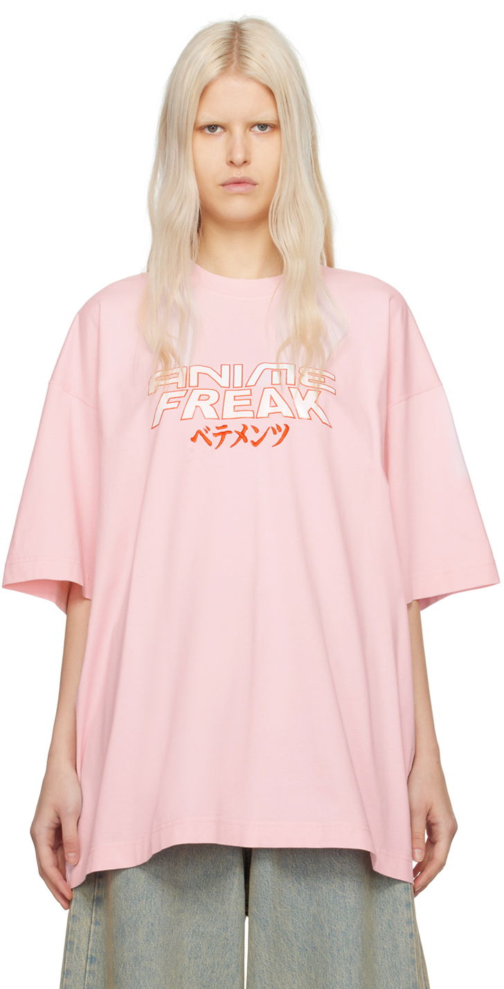 T-paita VETEMENTS 'Anime Freak' T-Shirt Vaaleanpunainen | UE64TR210P