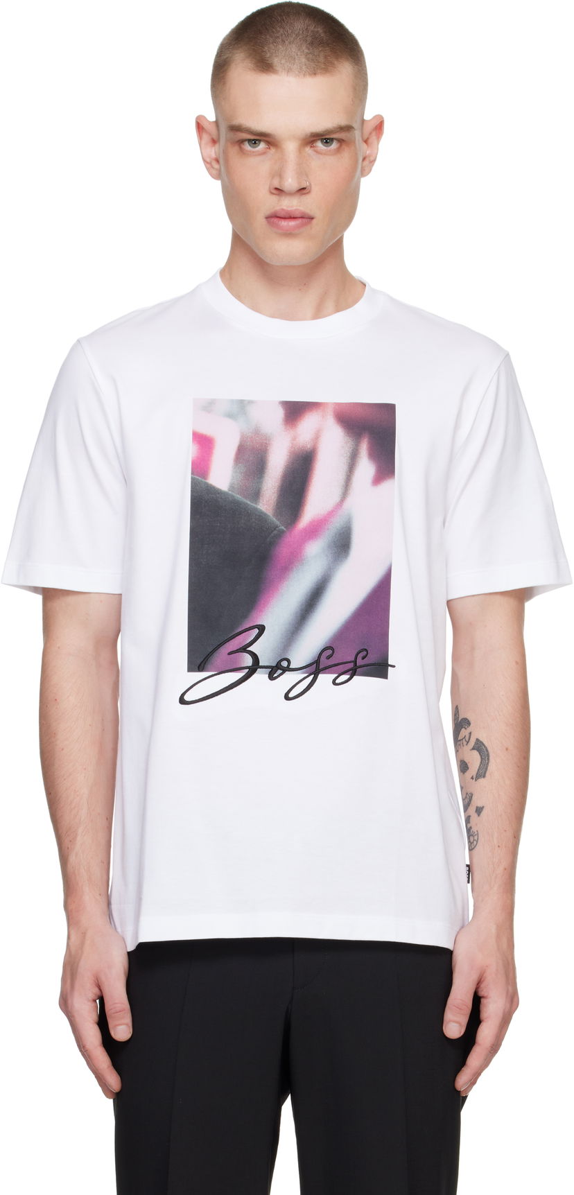 T-paita BOSS Graphic Logo T-Shirt Valkoinen | 50536460