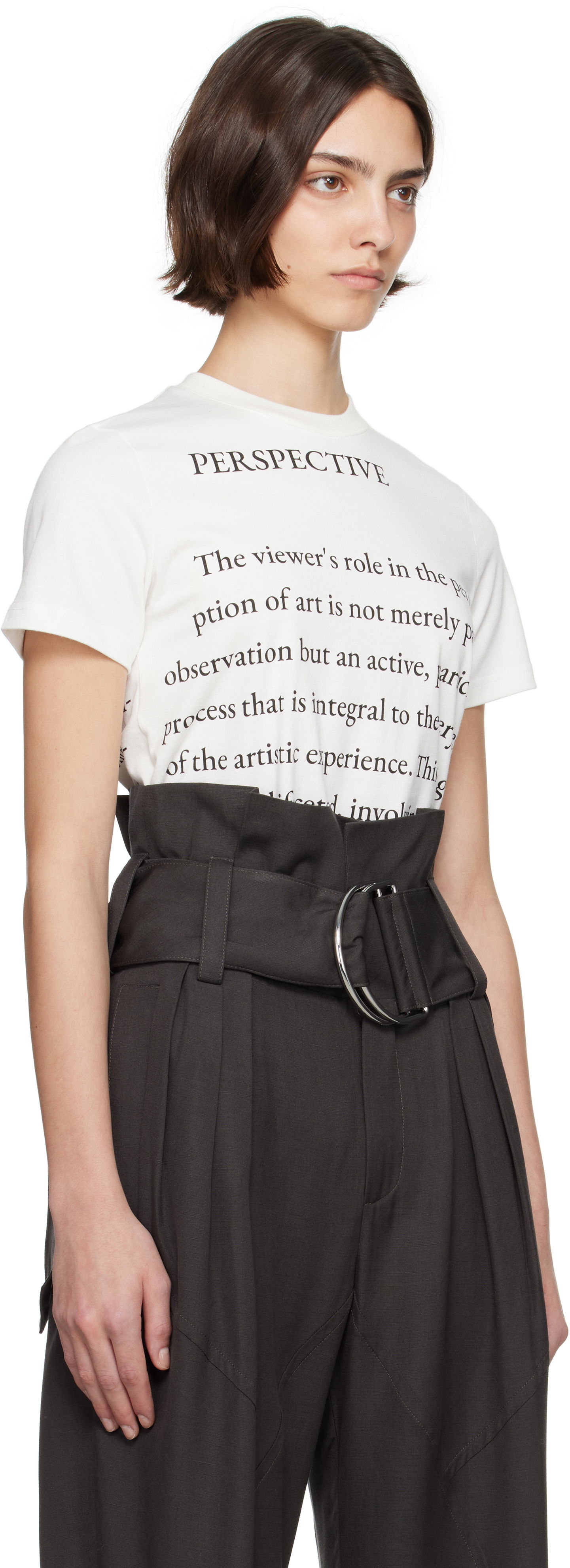 T-paita JW Anderson JW Anderson Text Print T-Shirt Valkoinen | JT0294-PG1510, 1