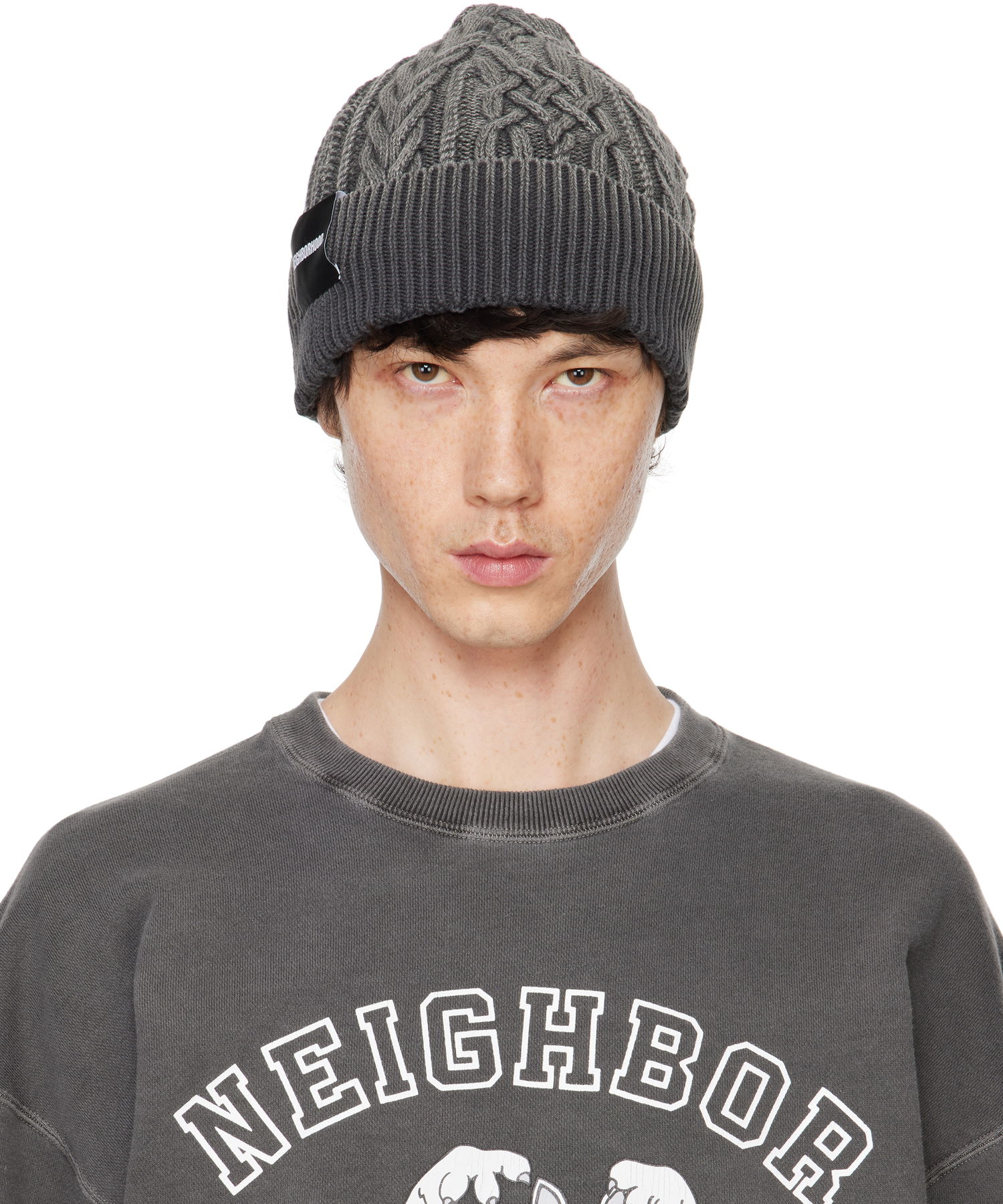 Pipo Neighborhood Cable Beanie Harmaa | 24213NH-HT01, 0
