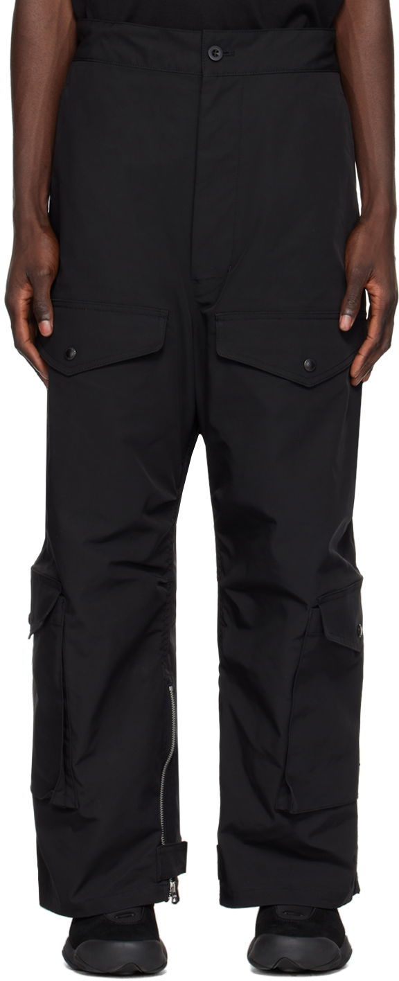 Cargo housut Junya Watanabe Velcro Tab Cargo Pants Musta | WM-P007-051
