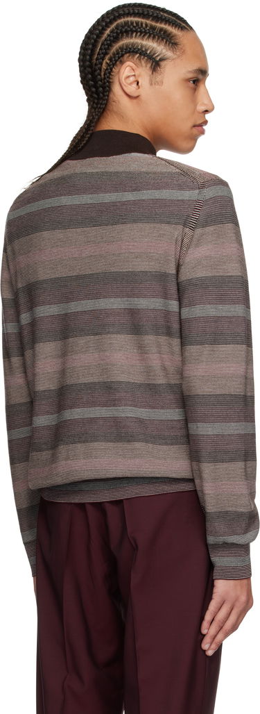 Villapaita Paul Smith Paul Smith Hazy Stripe Zip Sweater Ruskea | M1R-254Z-P02590-92, 2