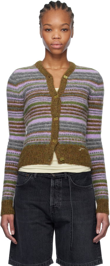 Villapaita GANNI Ganni Soft Wool Stripe Cardigan Monivärinen | K2355, 0