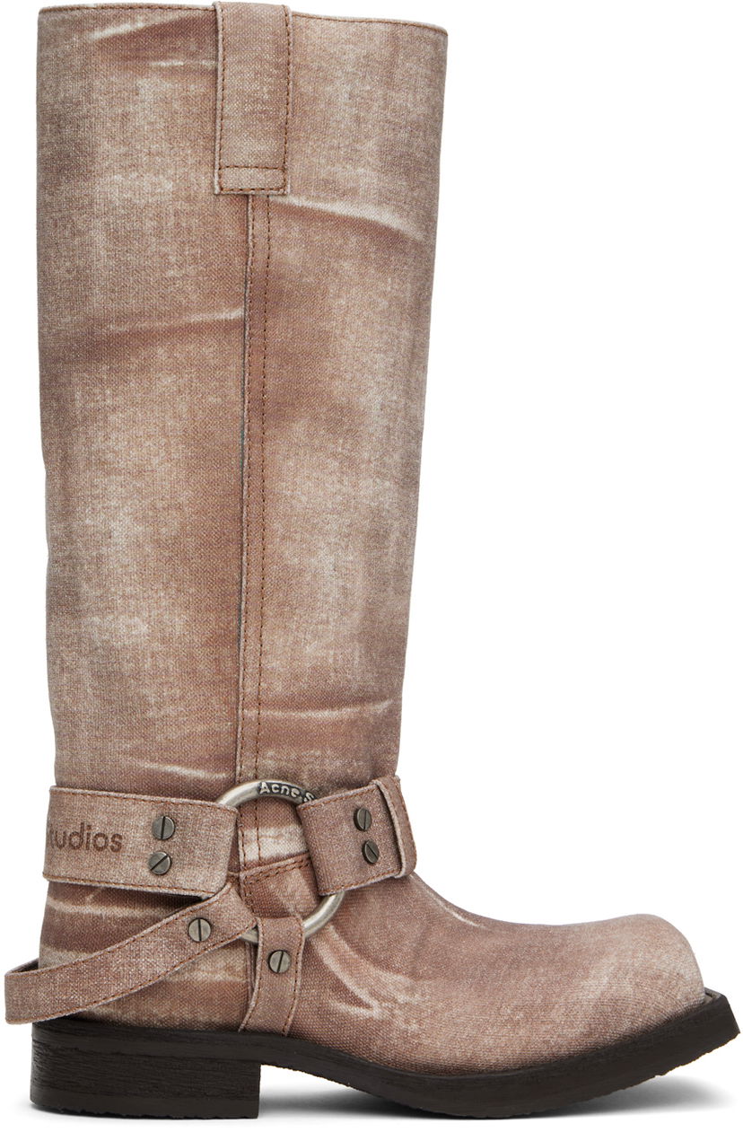 Mekko Acne Studios Acne Studios Balius Canvas Boots Beige | AD0761-