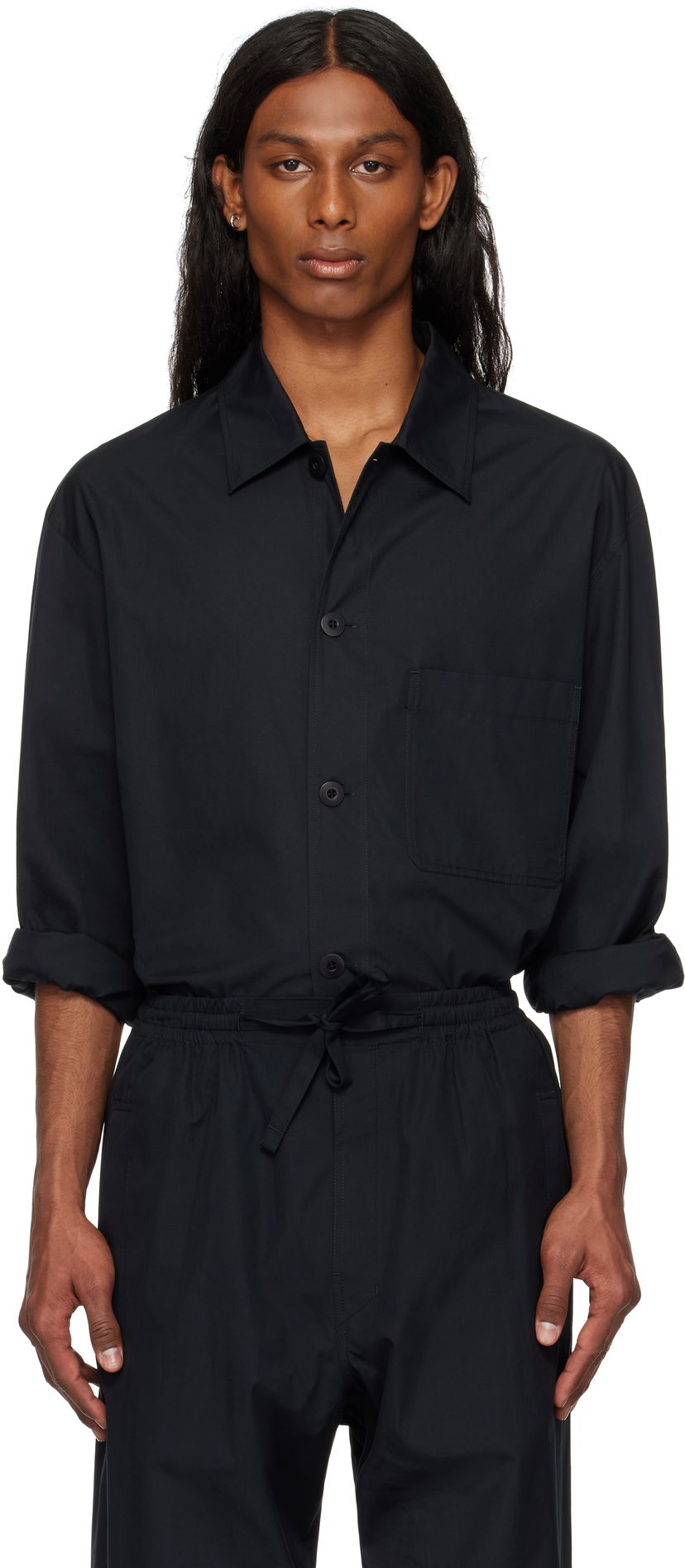 Haalari LEMAIRE Lemaire Pyjama Shirt Musta | SH1177 LF839