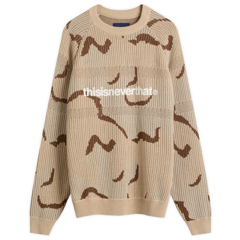 Villapaita thisisneverthat T-Logo Knit Jumper Beige | TN253KKNPK01-CAM
