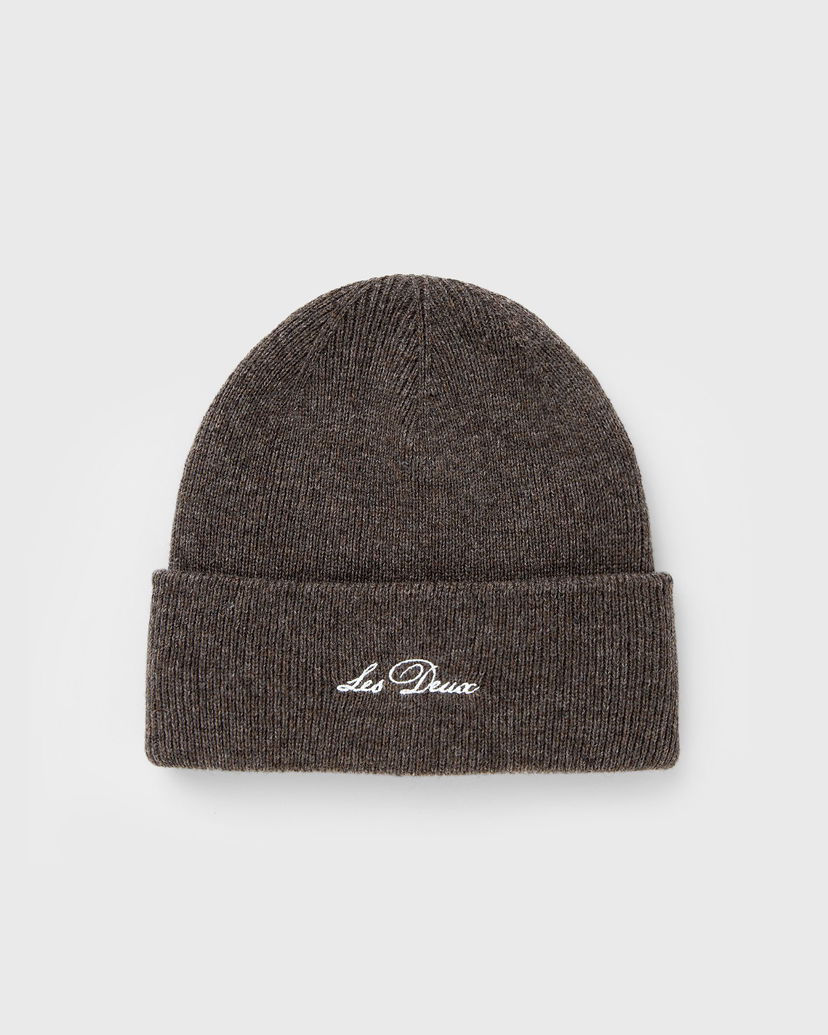 Pipo Les Deux Wayne Embroidered Knit Beanie Ruskea | 1000673-336